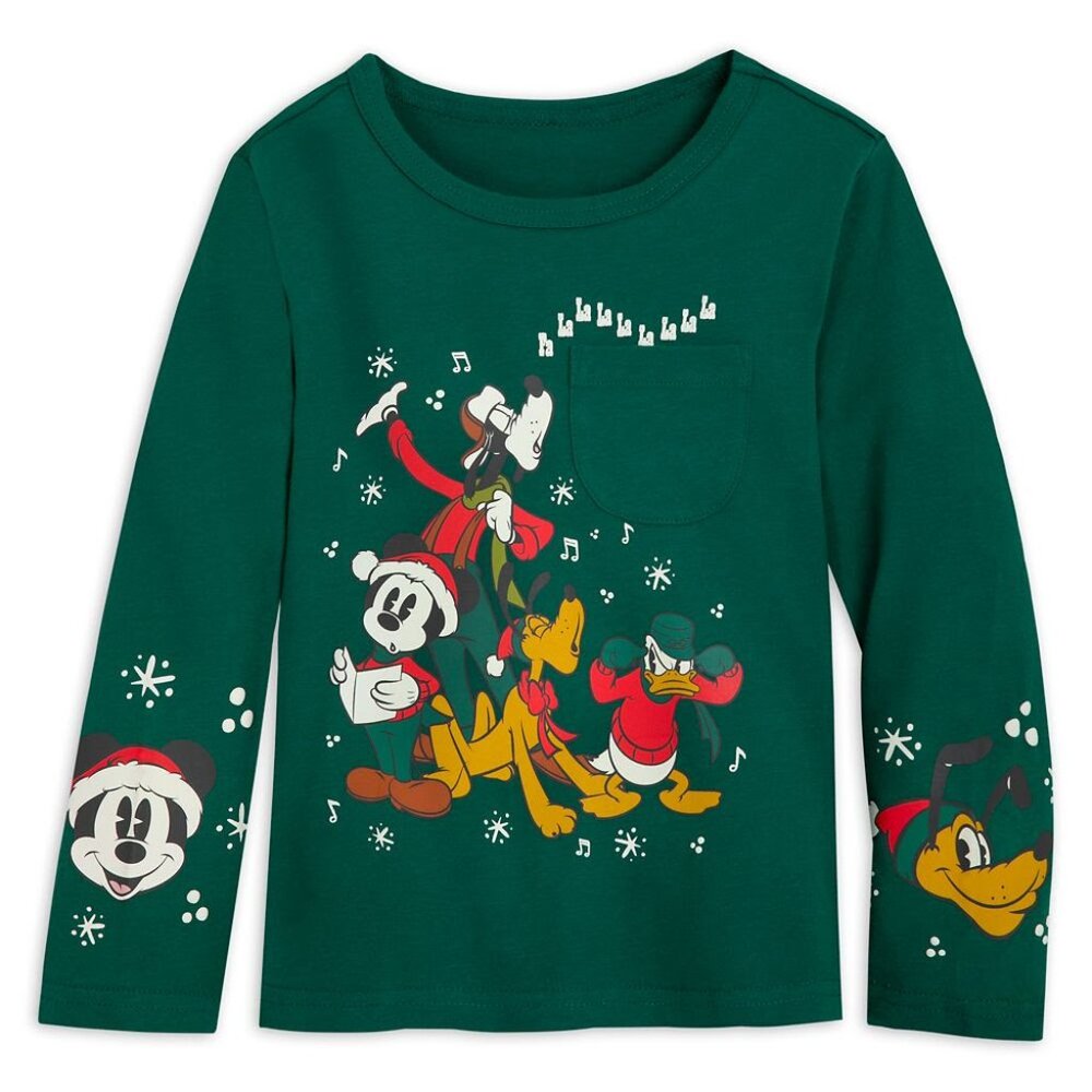 Disney Mickey Mouse Christmas Long Sleeve Shirt - Small 5/6